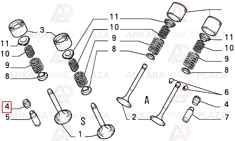 Albea Palio Bravo Brava Marea Doblo Stilo 1.6 16V Subap Lastiği 16 Adet Oto Conta