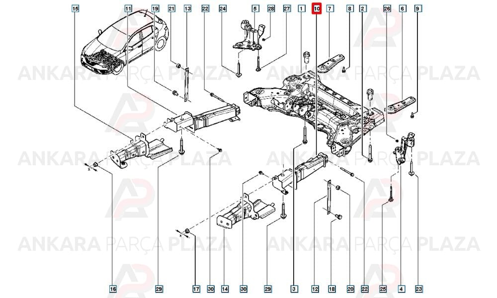 Megane 4 Şasi Kolu Ön Sol 2016 - 2020 Meydan