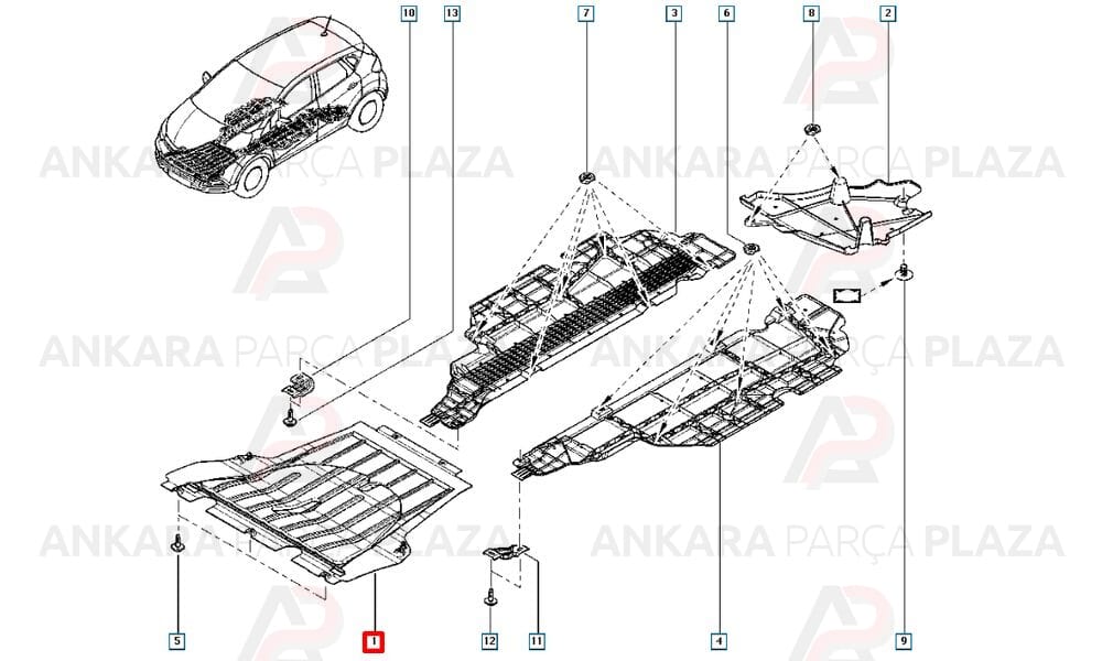 Clio Hb 16 - 20 Karter Muhafaza Plastiği 758903856R