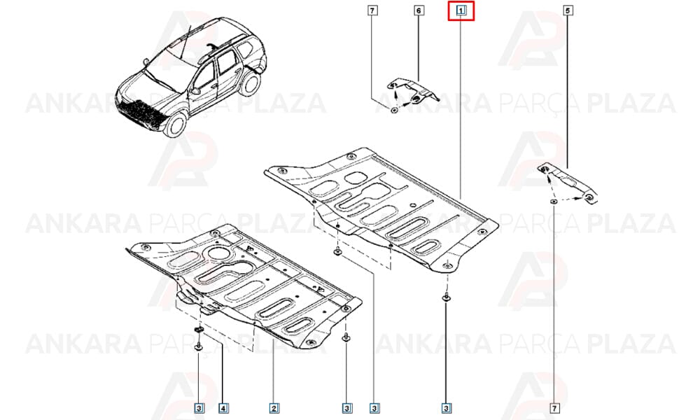 Duster 10 - 17 Karter Muhafaza Plastiği 758904159R
