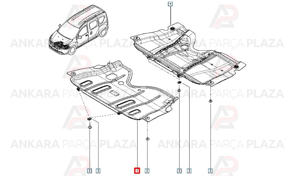 Karter Muhafaza Clio Symbol Logan 2 Sandero Motor Koruma Bakaliti