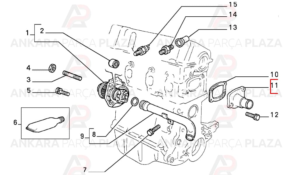 Albea Doblo Siena İdea 1.2 16V Termostat 87C Mita