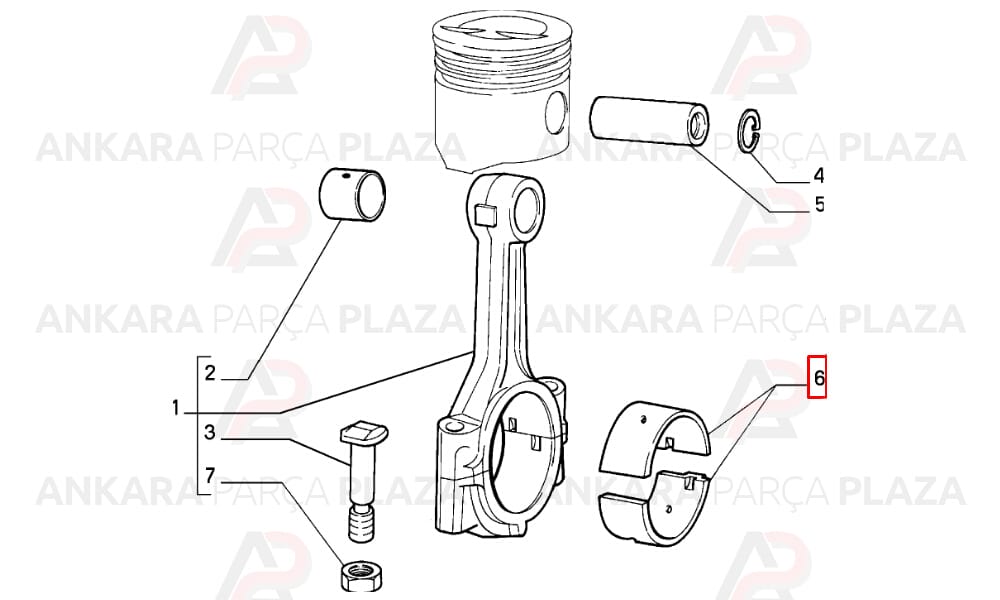 Kol Yatak Std Doblo Palio 1.6 16V Stepa Motor