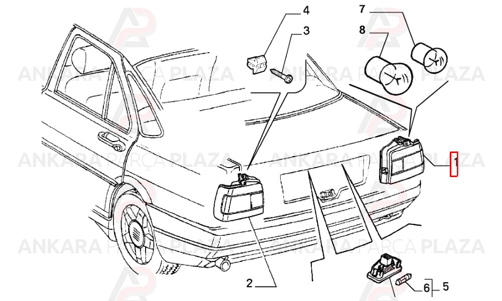 Tempra Stop Lambası Sağ Farba