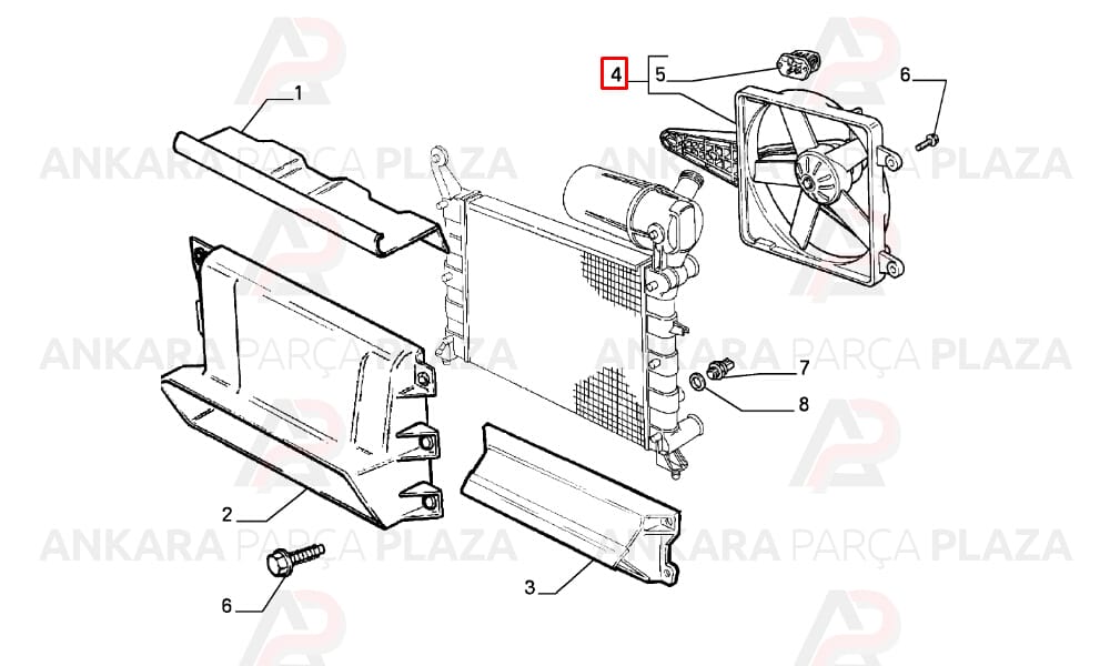 Tempra - Tipo 1.6 Klimasız Radyatör Klima Fan Motoru Davlumbazlı Seger