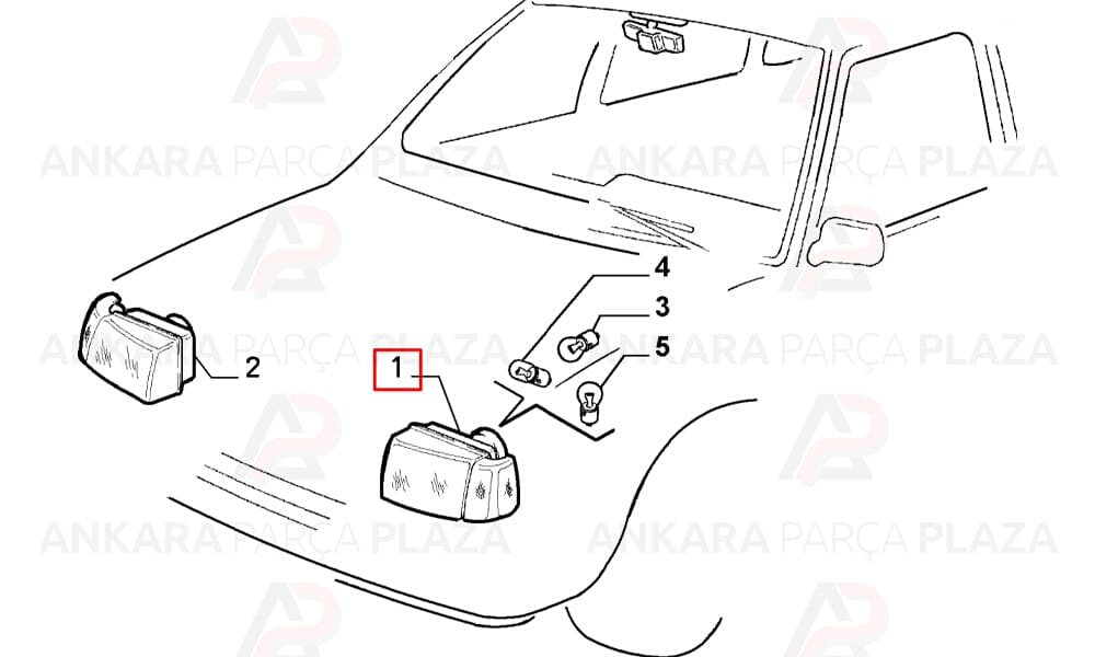 Uno 93 - 01 Far Lambası Sol Manuel 7642682