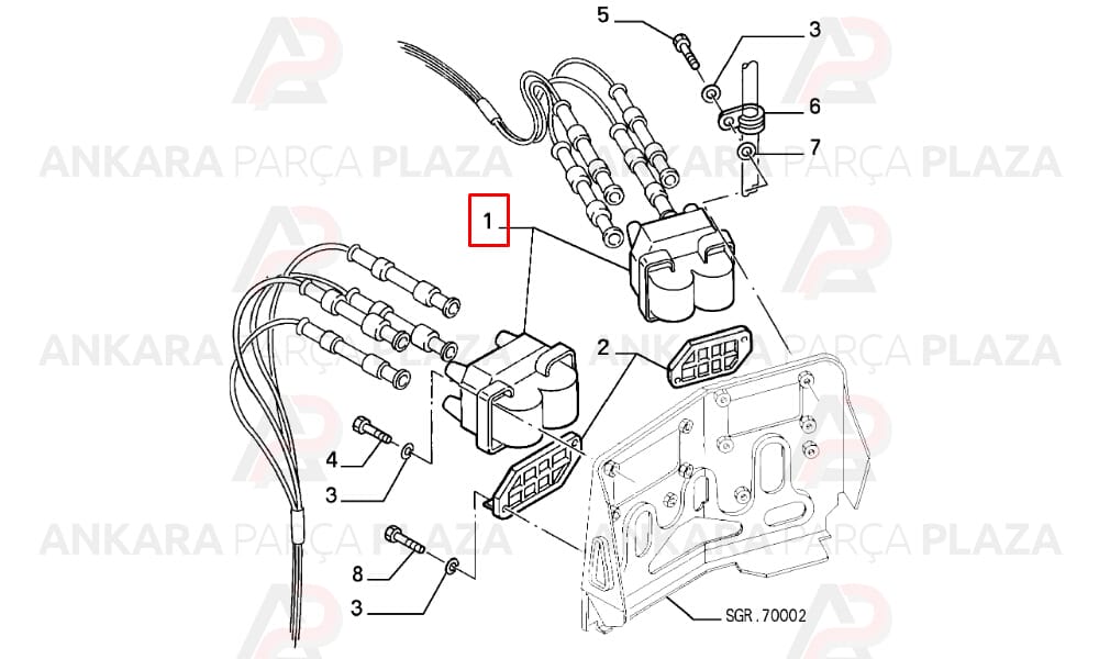 Palio, Albea 1.2 16V Ateşleme Bobini Valeo