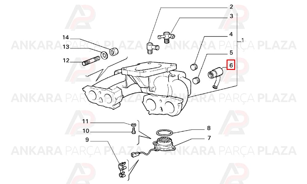 Manifold Rekoru 16Mm Dişsiz Fiat : Tempra, Tipo, Uno