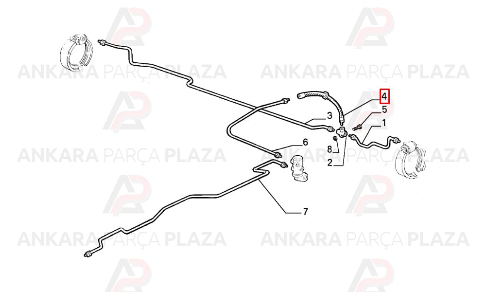 Ducato Arka Fren Hortumu 1994 - 2006 Arası Cavo