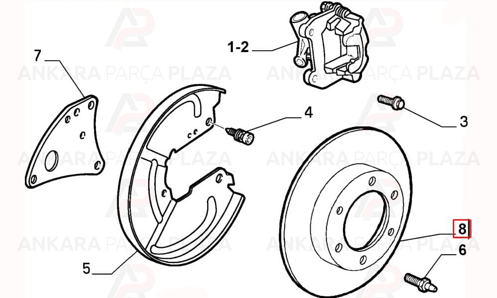 Ön Fren Diski Takım 240Mm Fiat Tempra, Tipo