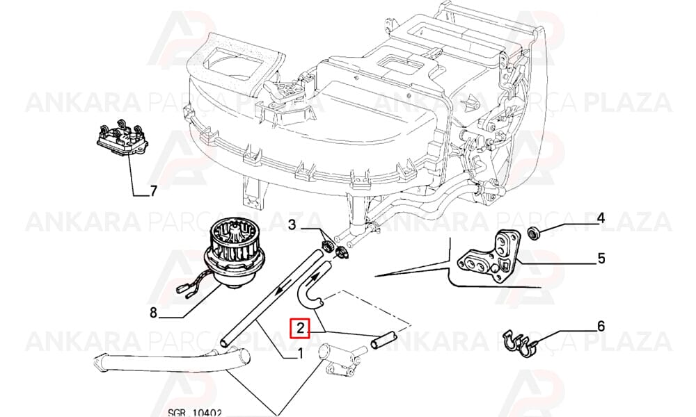 Hava Filtre Hortumu Fiat : Tempra, Tipo 1.6