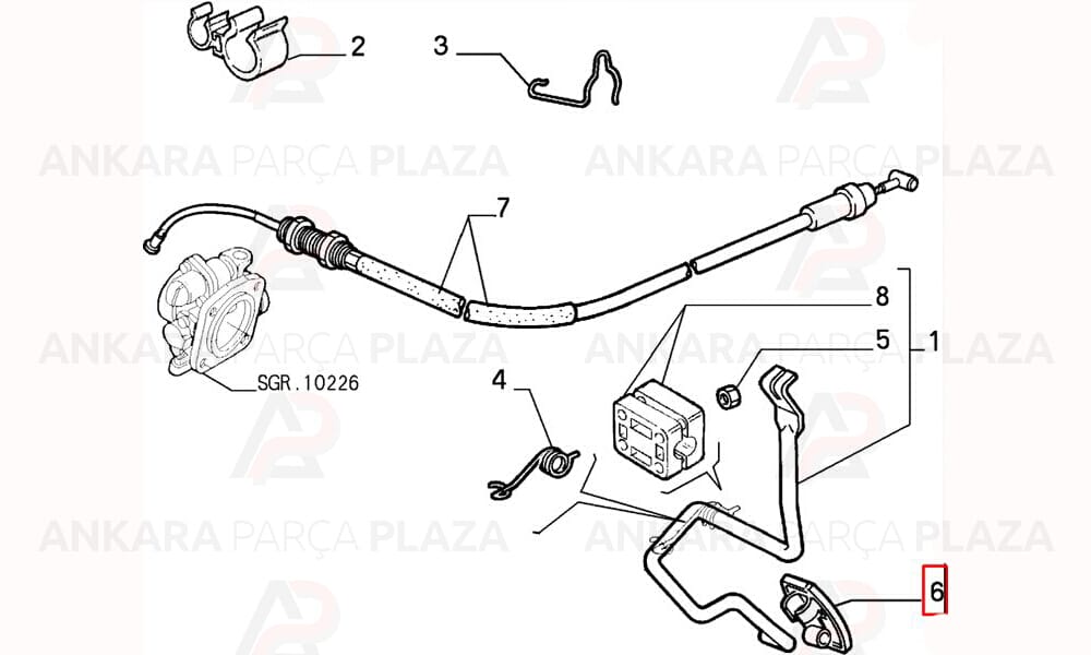 Doblo Albea Palio Tempra Gaz Pedal Lastiği Mtj
