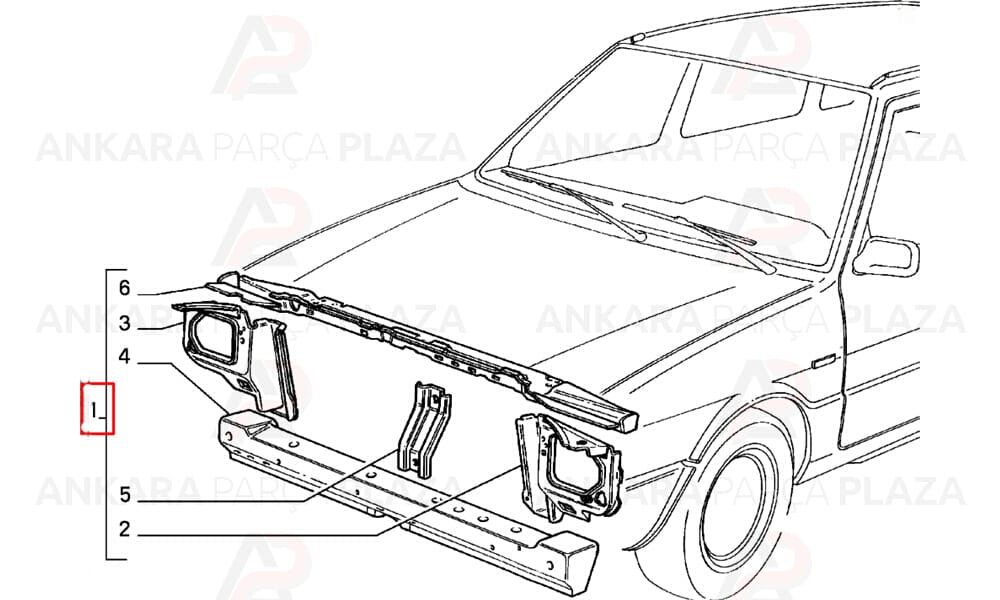 Uno 93 - 01 Ön Panel Komple 7693560