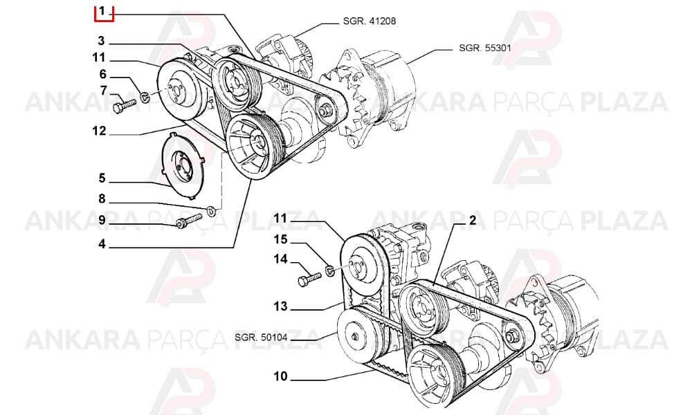 Ducato, Tempra, Tipo Kanallı Kayış 5Pk1040 Gates