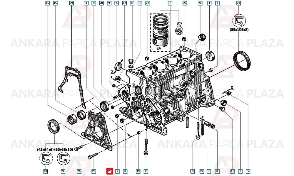 Krank Ön Kapak Megane Laguna F3R 2.0 8V 7700100912