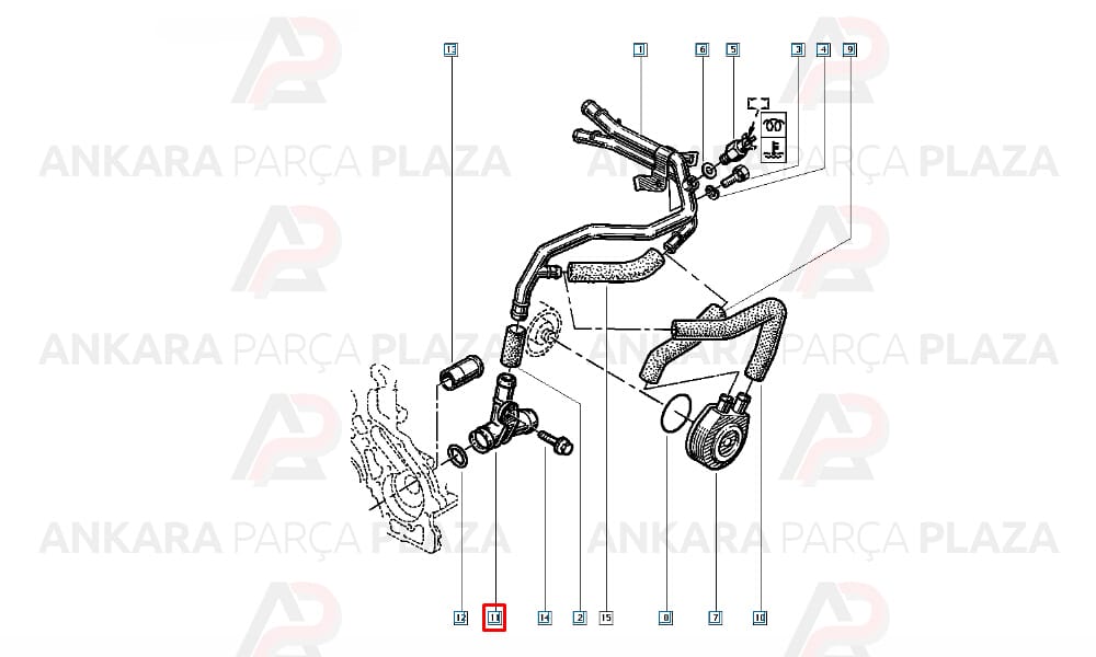 Kalorifer Borusu Renault Expres F8Q