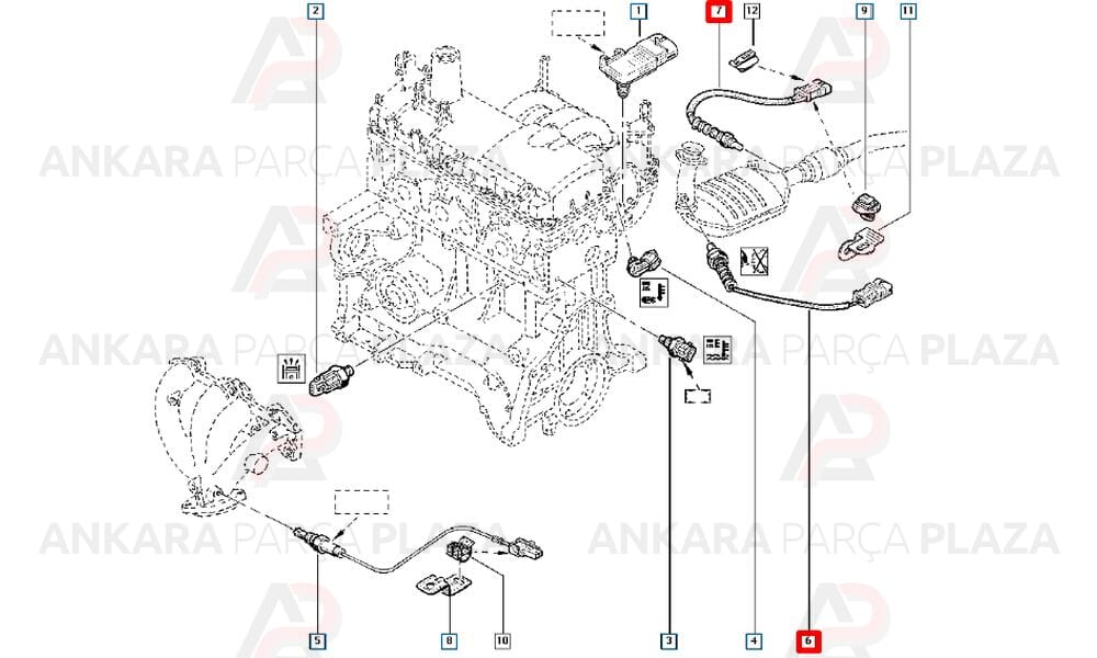 Oksijen Lambda Sensörü Kango 1.4 8V