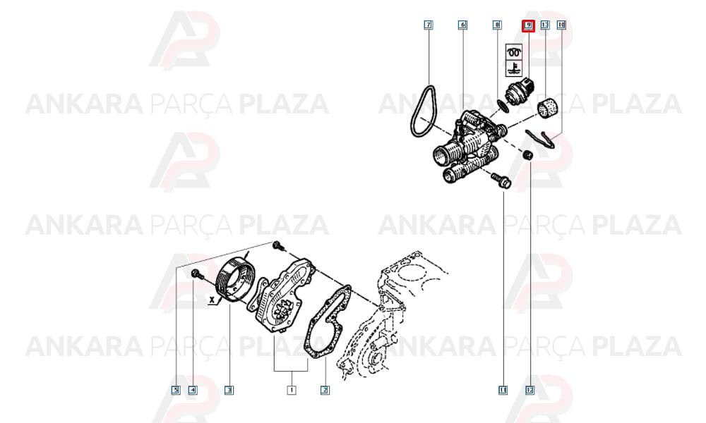 Termostat Müşürü Clio Kangoo Megane 2 4 Fiş
