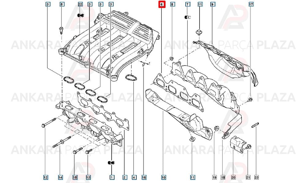 Megane Laguna Clio 2.0 16V Egzoz Manifold Contası Çelik Oto Conta