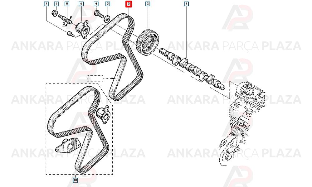 Kangoo Megane 1 Espace 3 Laguna 1 1.9Dcı Triger Kayışı 153X260 Gates