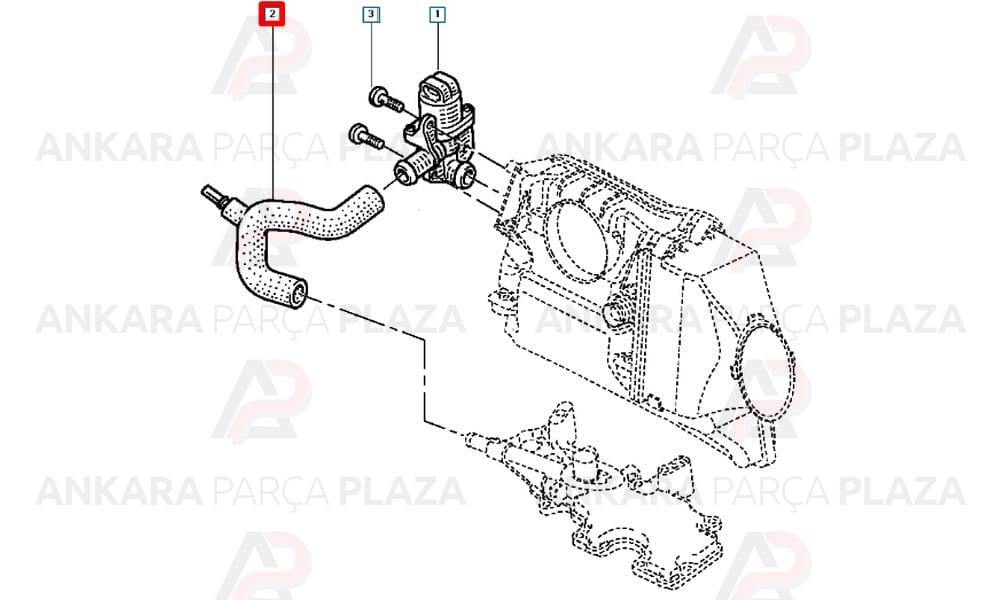 Laguna 99 - 01 Genleşme Şişe Hortumu Kısa 1.6Cc 7700107829