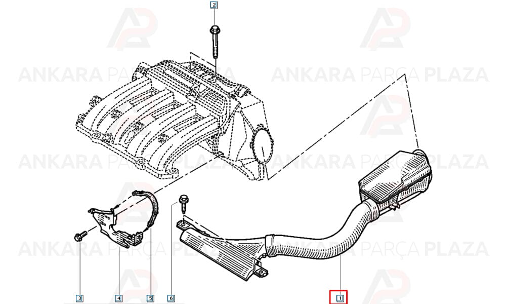 Hava Emiş Hortumu Megane Scenic 1.4 1.6 2.0 16V