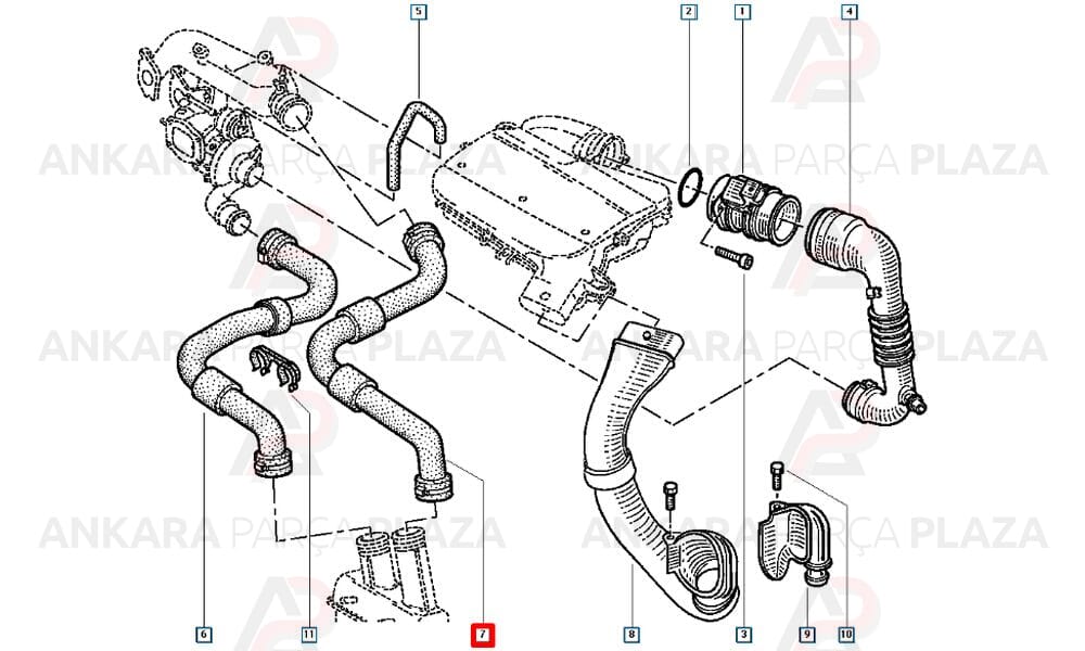 Hava Borusu Hortumu Megane 1 1.9 Tdi Laon