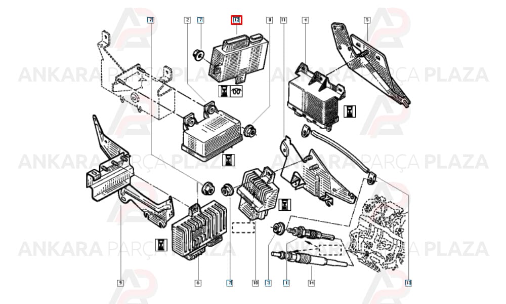 Isıtıcı Kutu Kızdırma Rolesi Kangoo 1.9 F8Q 7700109860