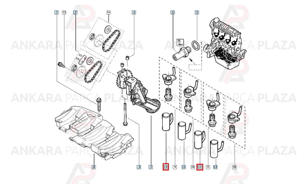 Megane, Clio, Kangoo, Fluence, Laguna 1.5 Dci Yağlama Jeti Orijinal 7700109892