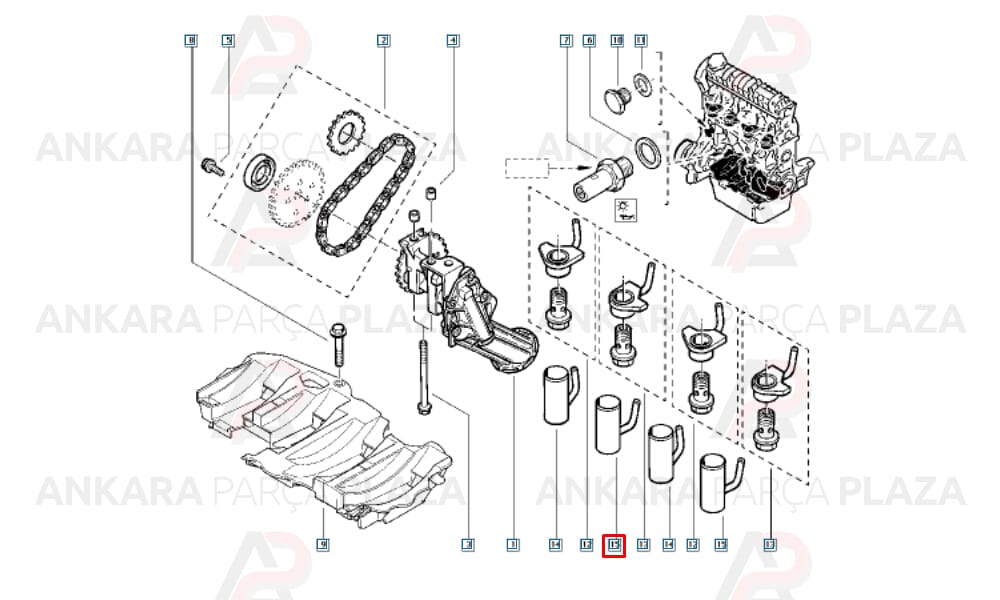 Captur, Clio, Kangoo, Megane, Laguna, Dokker 1.5Dcı Yağlama Jeti Dekar