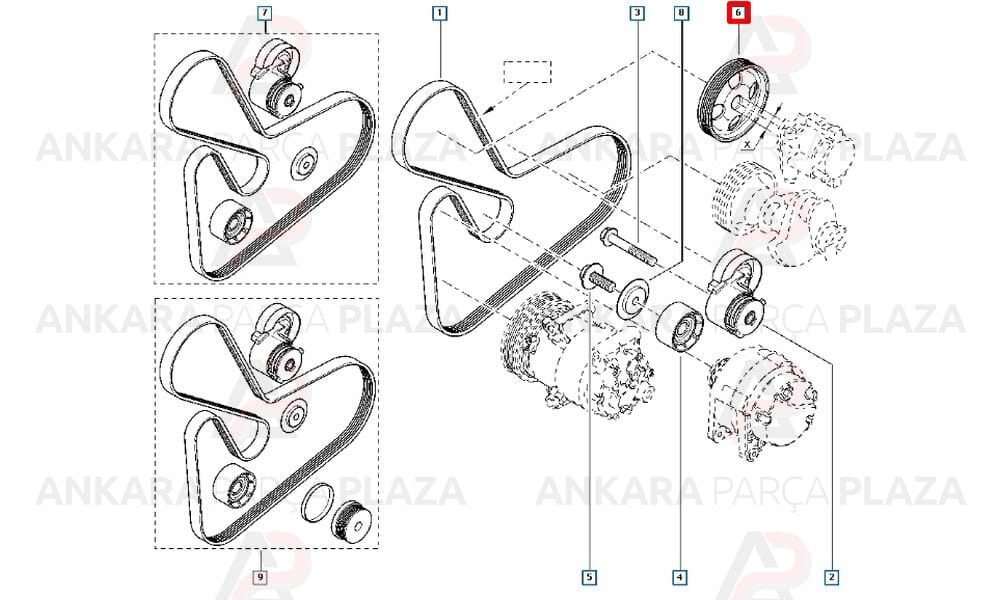 Direksiyon Pompa Kasnağı Renault Trafic 2