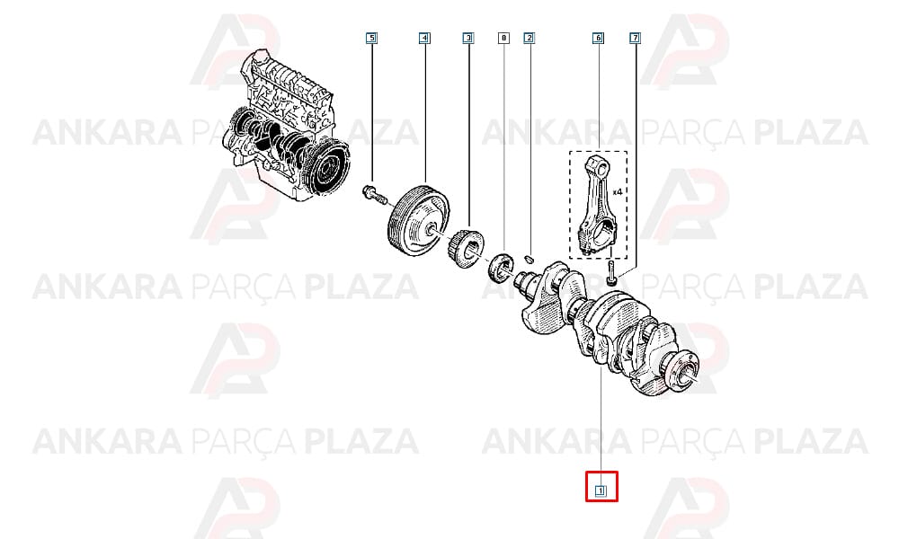 Krank Mili R19 Kangoo Megane 1,9 - Megane Laguna 2,0 8V