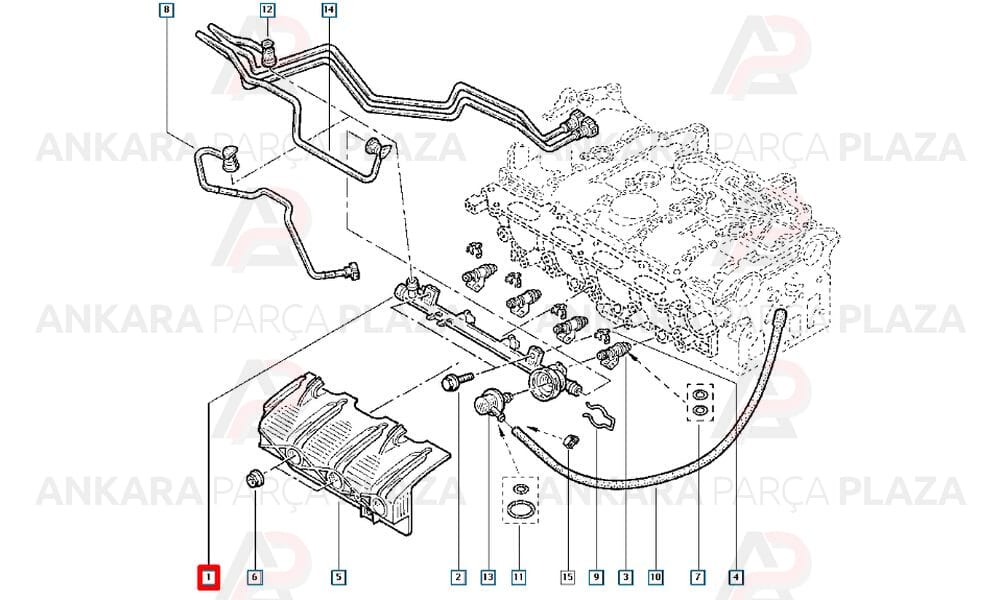 Megane Laguna 2.0 16V 1.8 16V Enjektör Tevzi Borusu F4P F4R 7700112777