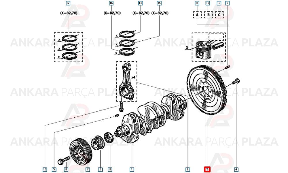 Renault 19 1.8 Europa Debriyaj Volanı Orijinal 7700113305