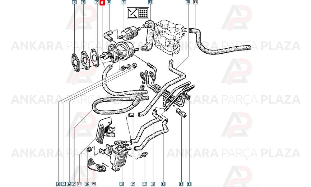 Renault 19 Yağ Soğutucu Radyatörü Oriijinal 7700114036