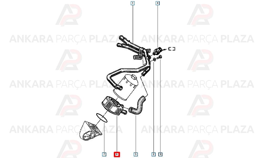 Renault 19, Kangoo 1.9, Laguna, Dizel Yağ Soğutucu Radyatörü Orijinal 7700114039