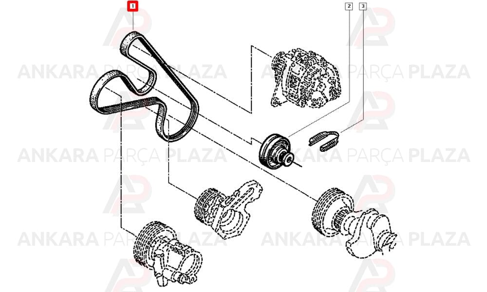 Megane 2.0 Kanallı Kayış 6Pk1123 Gates