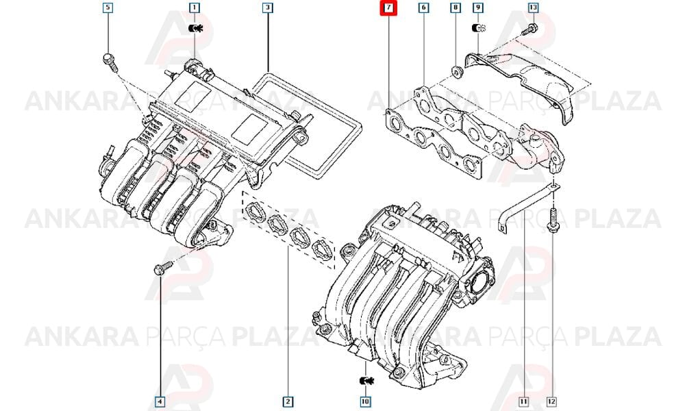 Egzoz Manifold Contası Clio 1.2 16V D4F