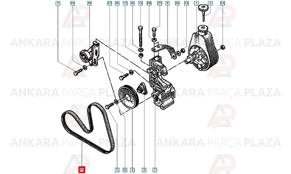 Renault R19 Kanallı Kayış 4Pk1280 Aba