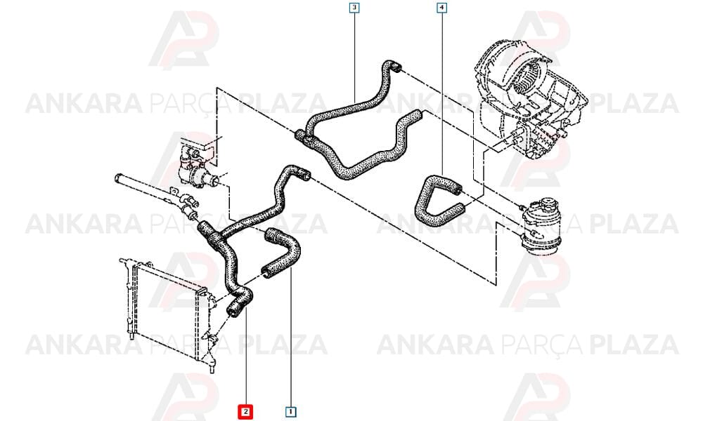 Radyatör Alt Hortumu Renault : Express 1.4