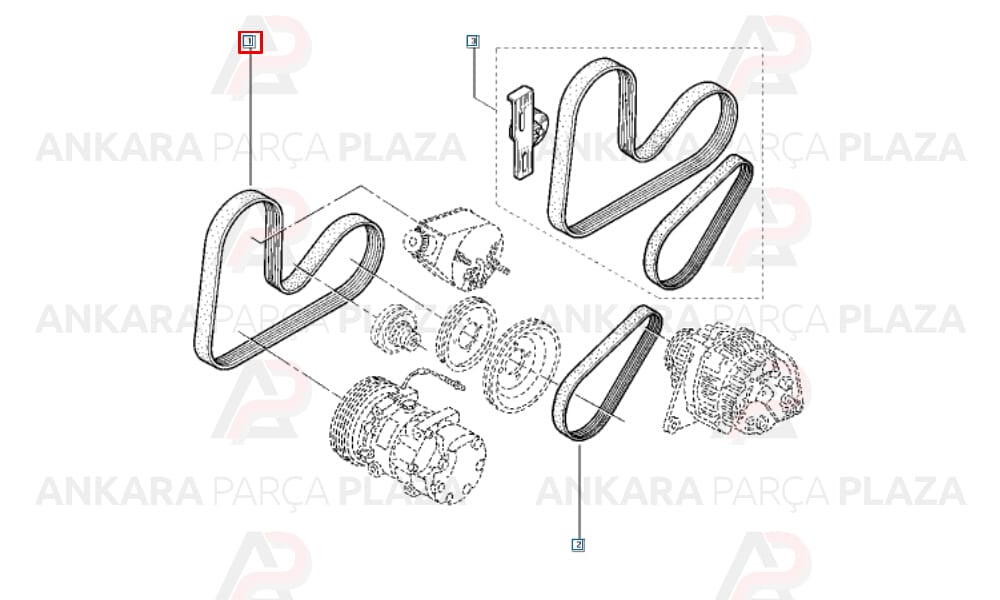 Renault 19, Megane Kanallı Kayış 4Pk1260 Gates