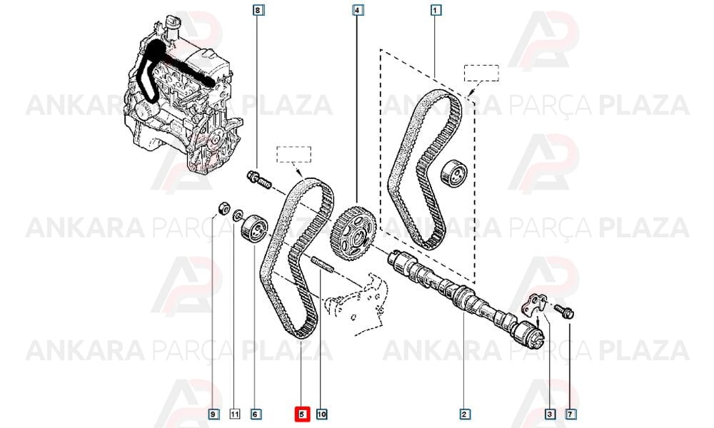 Express Kangoo Megane Clio 1.4 8V Triger Kayışı 096Sp170H Gates
