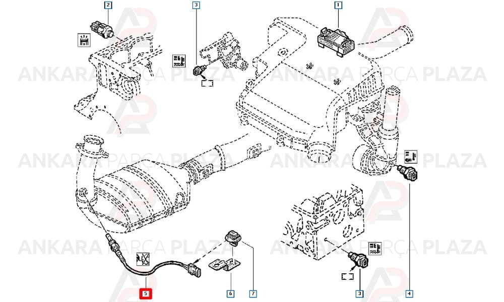 Lambda Sensörü Clio Kangoo 1.4 8V 1.6 8V Oksijen Sondasi