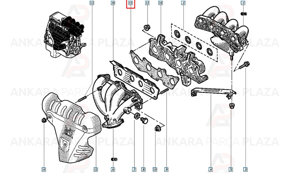 R19 Clio 1.4/1.6 8V K7J/K7M Emme Manifold Contası Oto Conta