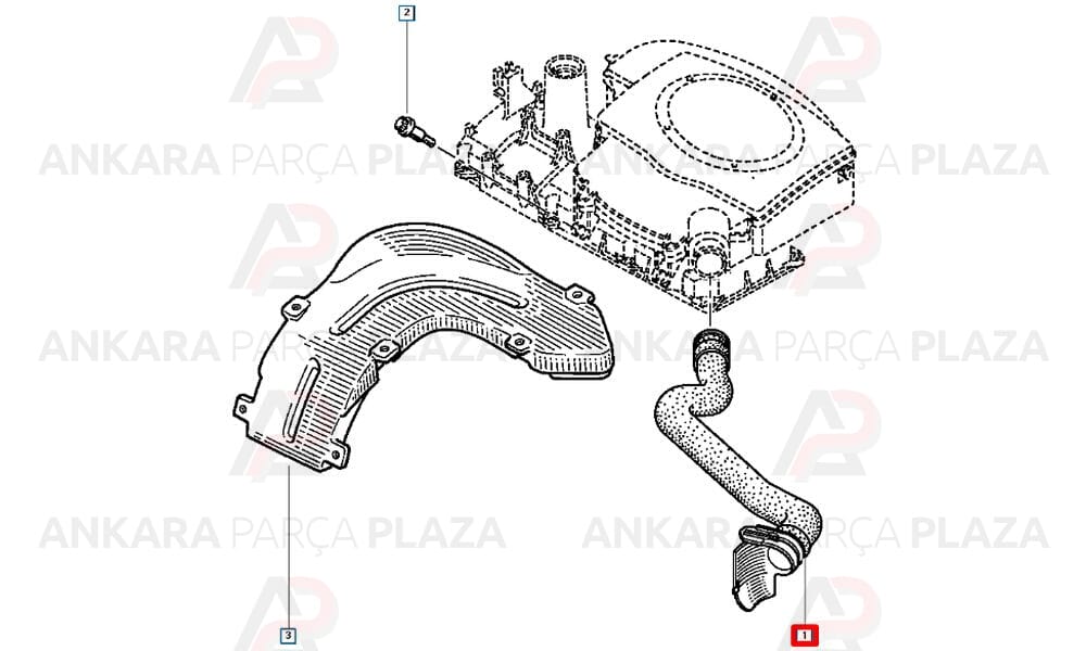 Clio 02 - 08 Hava Filtre Hortumu 1,4Cc Tek Boğaz 7700274073