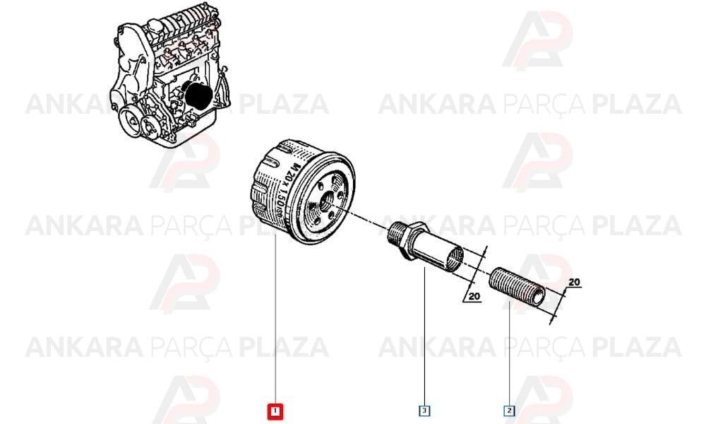 Renault 9 - 11 - 12 - 19, Clio, Megane, Kangoo, Logan Yağ Filtresi Orijinal 7700274177