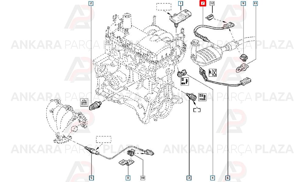 Lambda Sensörü Clio Kangoo 1.4 Oksijen Sondasi