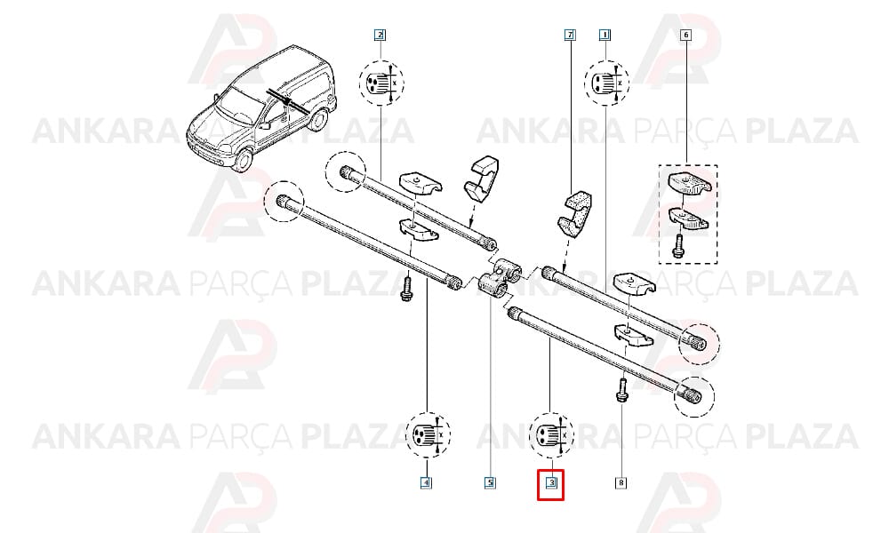 Kangoo Torsiyon Mili Orijinal 7700301726