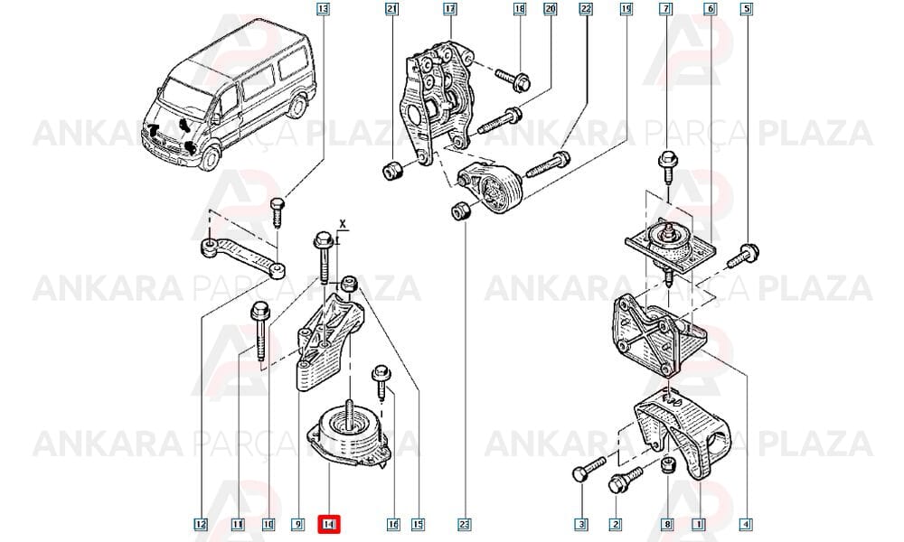 Motor Takozu Sağ Master 1 - 2 2,5/2,8 1,9Dtı 2,5D