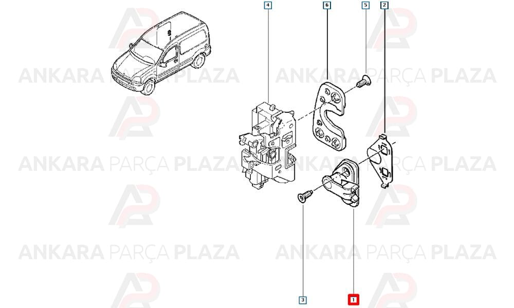 Kapı Kilit Karşılığı Kangoo 7700309989